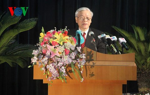 Tổng Bí thư Nguyễn Phú Trọng dự lễ khai giảng năm học mới tại Học viện Quốc phòng - ảnh 1