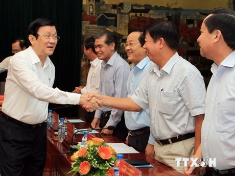 Chủ tịch nước Trương Tấn Sang:  Hải Phòng cần chú trọng phát triển kinh tế biển - ảnh 1