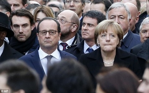 Tuần hành lịch sử tại Pháp phản đối khủng bố - ảnh 1