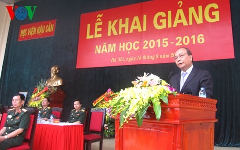 Phó Thủ tướng Nguyễn Xuân Phúc dự lễ khai giảng tại Học viện Hậu cần  - ảnh 1