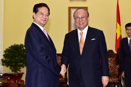 Thủ tướng Nguyễn Tấn Dũng tiếp Cố vấn đặc biệt Liên minh Nghị sỹ Hữu nghị Nhật Bản - Việt Nam - ảnh 1