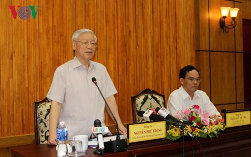 Tổng bí thư Nguyễn Phú Trọng thăm và làm việc tại tỉnh Tây Ninh - ảnh 1