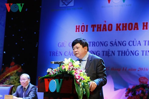 Hội thảo khoa học quốc gia "Giữ gìn sự trong sáng của tiếng Việt trên các phương tiện thông tin  - ảnh 1