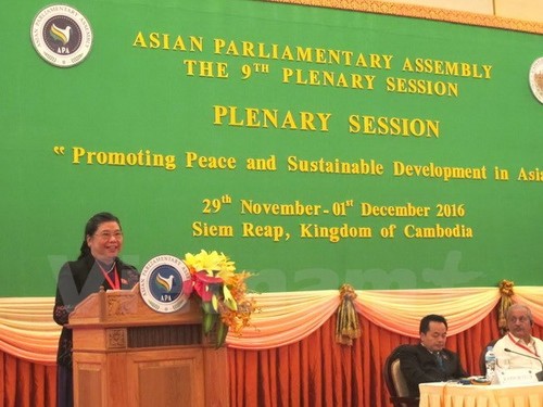 Chủ tịch Quốc hội Campuchia đánh giá cao vai trò đoàn đại biểu Quốc hội Việt Nam tại Hội nghị APA-9 - ảnh 1