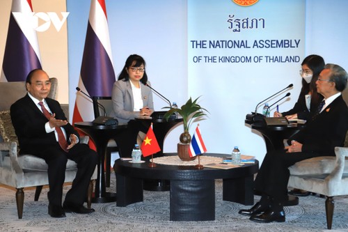 Президент Вьетнама Нгуен Суан Фук провел встречу с председателем Национальной ассамблеи Таиланда - ảnh 2