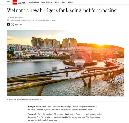 Международные СМИ сообщили о мосте Поцелуев на Фукуоке - ảnh 1