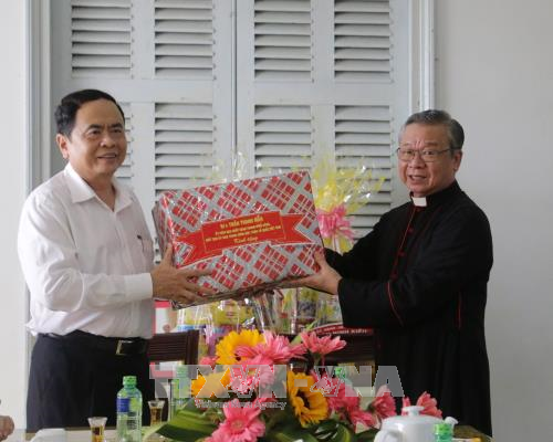 Chủ tịch Ủy ban Trung ương MTTQ Việt Nam Trần Thanh Mẫn thăm các cơ sở tôn giáo tại Cần Thơ - ảnh 1