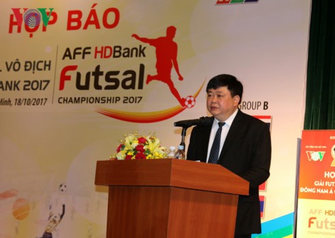 Tổng Giám đốc VOV Nguyễn Thế Kỷ dự Họp báo Giải Futsal Đông Nam Á  - ảnh 2