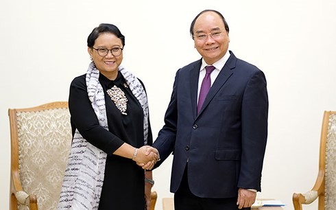 Thủ tướng Nguyễn Xuân Phúc tiếp Bộ trưởng Ngoại giao Indonesia - ảnh 1