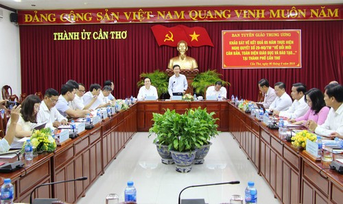 Trưởng Ban Tuyên giáo Trung ương Võ Văn Thưởng làm việc tại Cần Thơ - ảnh 1