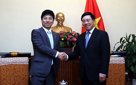 Phó Thủ tướng, Bộ trưởng Ngoại giao Phạm Bình Minh tiếp Quốc vụ khanh Bộ Ngoại giao Nhật Bản - ảnh 1