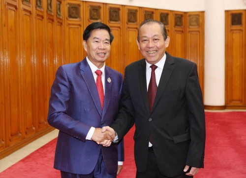  Phó Thủ tướng Thường trực Chính phủ Trương Hòa Bình tiếp Bí thư, Đô trưởng Thủ đô Vientiane, Lào - ảnh 1