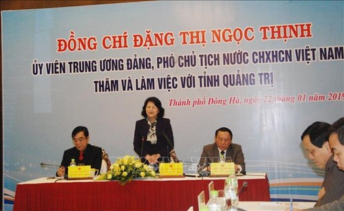 Phó Chủ tịch nước Đặng Thị Ngọc Thịnh làm việc với tỉnh Quảng Trị - ảnh 1