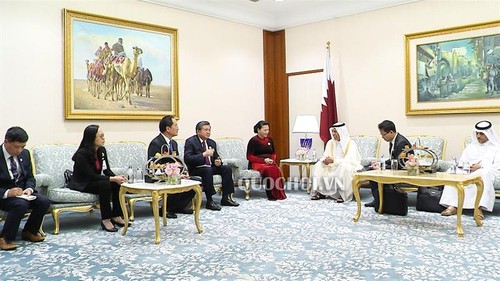 Chủ tịch Quốc hội Nguyễn Thị Kim Ngân hội kiến Chủ tịch Hội đồng Shura (Nghị viện) Qatar - ảnh 1