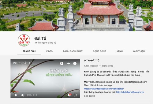 Ra mắt kênh Youtube Đất Tổ quảng bá du lịch, văn hóa, ẩm thực Phú Thọ - ảnh 1