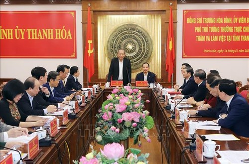Phó Thủ tướng Thường trực Chính phủ Trương Hòa Bình làm việc với lãnh đạo tỉnh Thanh Hóa - ảnh 1