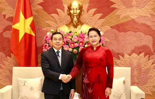 Chủ tịch Quốc hội Nguyễn Thị Kim Ngân tiếp Đại sứ Lào tại Việt Nam - ảnh 1
