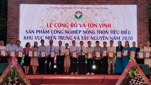 Tôn vinh và trao chứng nhận cho 100 sản phẩm công nghiệp nông thôn tiêu biểu khu vực miền Trung-Tây Nguyên - ảnh 1