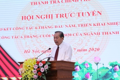 Phó Thủ tướng Trương Hòa Bình dự Hội nghị trực tuyến sơ kết công tác thanh tra - ảnh 1