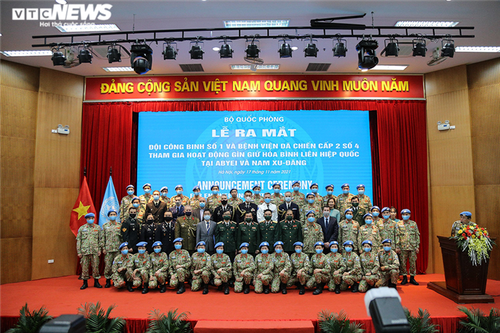 Việt Nam lần đầu tiên ra mắt Đội Công binh tham gia hoạt động gìn giữ hòa bình  - ảnh 1