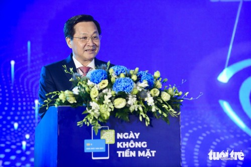 Phó Thủ tướng Lê Minh Khái: Các bộ ngành, địa phương tích cực thúc đẩy thanh toán không dùng tiền mặt - ảnh 1