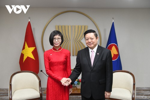 Đại sứ, Trưởng phái đoàn Đại diện thường trực Việt Nam tại ASEAN trình Thư Ủy nhiệm lên Tổng thư ký ASEAN - ảnh 1