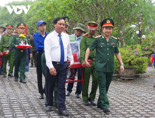 Quảng Trị tổ chức Lễ truy điệu và an táng 12 hài cốt các liệt sĩ hy sinh tại Lào - ảnh 1