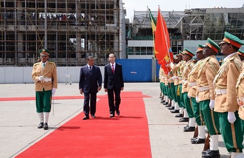 Президент Вьетнама Чан Дай Куанг начал государственный визит в Эфиопию  - ảnh 1