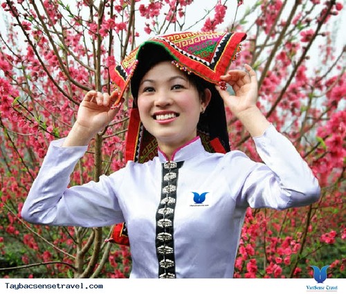 Разноцветная традиционная женская одежда нацменьшинств в провинции Шонла  - ảnh 1