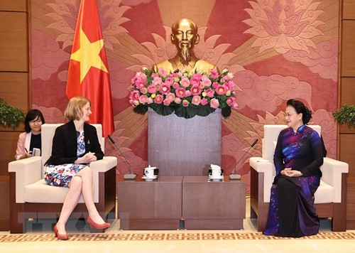Председатель Нацсобрания Нгуен Тхи Ким Нган приняла послов, завершивших срок своих полномочий во Вьетнаме - ảnh 1