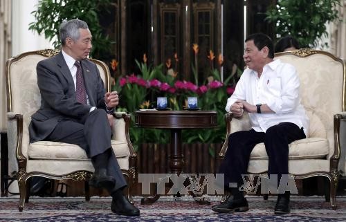 新加坡和菲律宾领导人讨论东海和打击恐怖主义问题 - ảnh 1