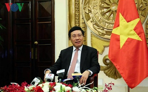 越南政府副总理兼外交部长范平明通报APEC 2017结果 - ảnh 1