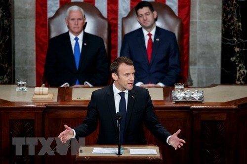 法国总统马克龙在美国国会发表演讲 - ảnh 1