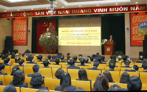越南政府常务副总理张和平与政府监察总署举行工作会议 - ảnh 1