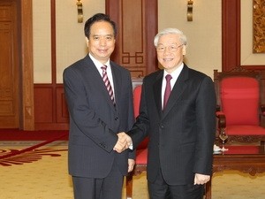Tổng bí thư Nguyễn Phú Trọng tiếp đoàn đại biểu Đảng cộng sản Trung Quốc - ảnh 1
