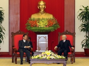 Tổng bí thư Nguyễn Phú Trọng tiếp Phó Thủ tướng CHDCND Lào Somsavat Lengsavad - ảnh 1