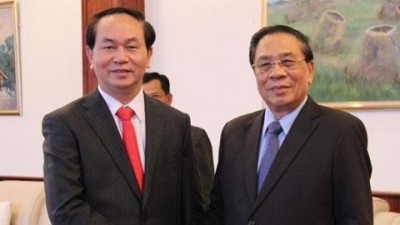 Tổng bí thư Chủ tịch nước Lào tiếp Ủy viên Bộ Chính trị, Bộ trưởng Bộ Công an Trần Đại Quang - ảnh 1