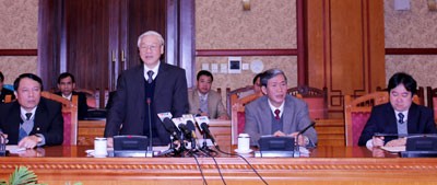 Tổng Bí thư Nguyễn Phú Trọng làm việc với Thường trực Hội đồng Lý luận Trung ương  - ảnh 1