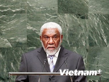 Chủ tịch nước Trương Tấn Sang tiếp Thủ tướng Cộng hòa Vanuatu Joe Natuman  - ảnh 1