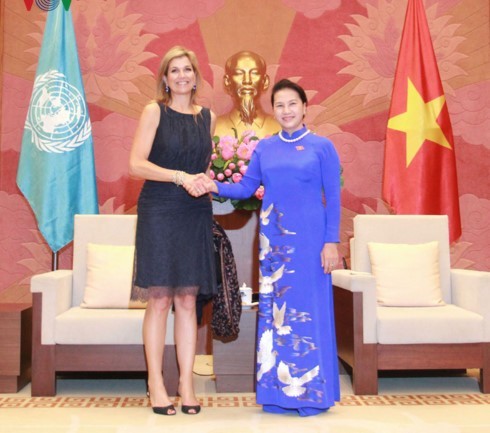Chủ tịch Quốc hội Nguyễn Thị Kim Ngân tiếp Hoàng hậu Vương quốc Hà Lan - ảnh 1