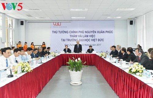 Thủ tướng Nguyễn Xuân Phúc gợi ý mục tiêu phát triển mới cho Trường Đại học Việt Đức - ảnh 1
