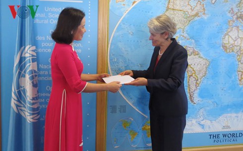 Tân Đại sứ Việt Nam bên cạnh UNESCO trình Thư ủy nhiệm - ảnh 1