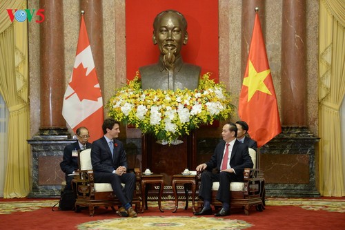 Chủ tịch nước Trần Đại Quang tiếp Thủ tướng Canada Justin Trudeau - ảnh 1