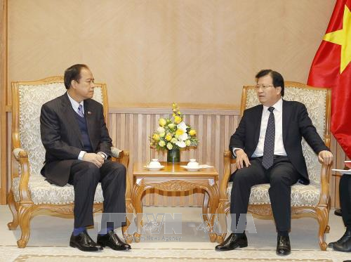 Phó Thủ tướng Trịnh Đình Dũng tiếp Chủ tịch Hội Hữu nghị Myanmar – Việt Nam U Tint Swai - ảnh 1