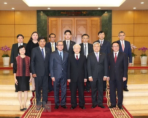  Tổng Bí thư Nguyễn Phú Trọng tiếp Đại sứ/Đại biện ngoại giao các nước ASEAN nhân dịp đầu xuân 2018 - ảnh 1