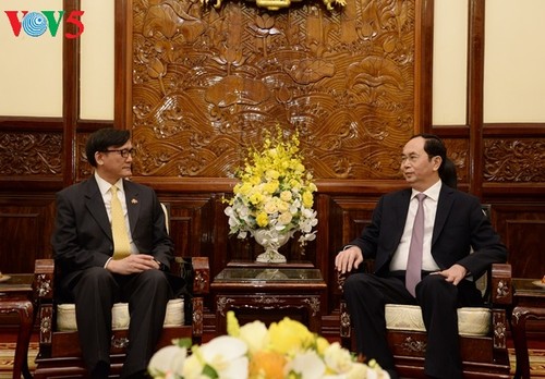 Chủ tịch nước Trần Đại Quang tiếp Đại sứ Thái Lan chào từ biệt nhân kết thúc nhiệm kỳ công tác - ảnh 1