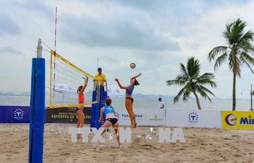 Nhật Bản vô địch giải bóng chuyền bãi biển nữ thế giới Tuần Châu - Hạ Long mở rộng 2018  - ảnh 1
