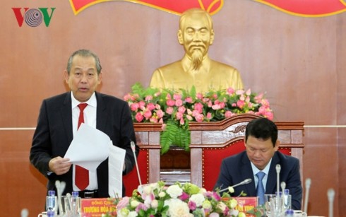 Phó Thủ tướng Trương Hòa Bình kiểm tra công tác phòng, chống tham nhũng tại tỉnh Lào Cai - ảnh 1
