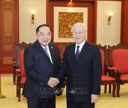 Tổng Bí thư, Chủ tịch nước Nguyễn Phú Trọng tiếp Phó thủ tướng, Bộ trưởng Quốc phòng Thái Lan Prawit Wongsuwan - ảnh 1