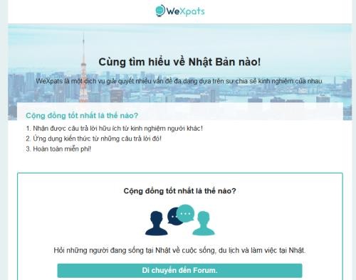 Ra mắt website tiếng Việt trao đổi kinh nghiệm về du học và làm việc tại Nhật Bản - ảnh 1